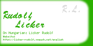 rudolf licker business card